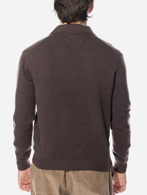 Sweter męski z kołnierzykiem Taikan Marle L/S Polo Sweater "Brown" TK0011.BRN L Brązowy (840349700878) - obraz 2