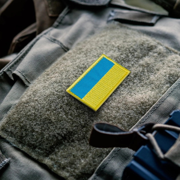 Шеврон нашивка на липучке IDEIA Флаг Украины вышитый патч 3.5 х 6 см 2 шт (2200004295428) - изображение 2