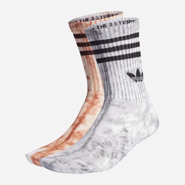 Набір чоловічих шкарпеток високих бавовняних Adidas Tie Dye Socks "Grey Two Wonder Beige"II3298 L 2 пари Сірий (4066762023141) - зображення 1