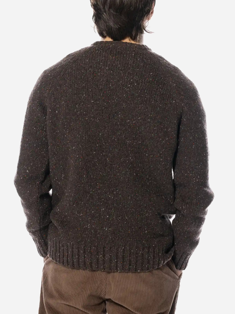 Sweter męski wełniany Edmmond Studios Paris Sweater Plain "Brown" 323-60-02750 L Brązowy (8435629079595) - obraz 2