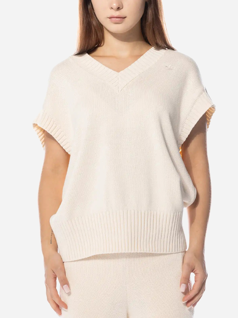 Kamizelka damska oversize Adidas Knit Vest W "Cream Beige" IM3827 XS Beżowa (4066763110499) - obraz 1