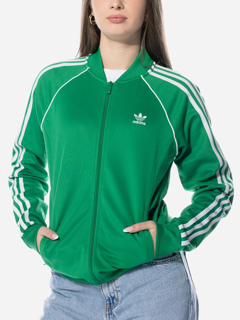 Спортивна кофта жіноча Adidas Adicolor Classics SST Track Jacket W "Green" IK4030 L Зелена (4066761237457) - зображення 1