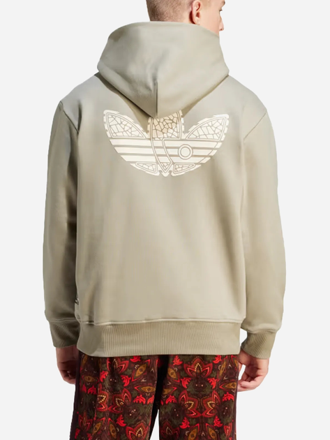 Bluza męska z kapturem oversize Adidas Premium Graphic Hoodie "Silver Pebble" IV9697 XL Beżowa (4067886969377) - obraz 2