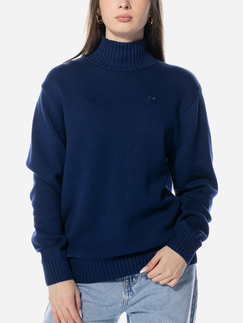 Светр в'язаний зимовий теплий оверсайз жіночий Adidas Premium Essentials Knit Jumper W "Dark Blue" IM3825 S Темно-синий (4066763107734) - зображення 1