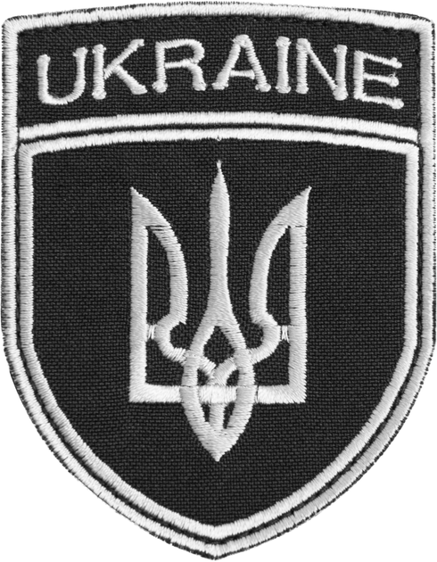 Шеврон IDEIA на липучці Тризуб України UKRAINE вишитий патч 7х9 см (2200004305769) - зображення 1