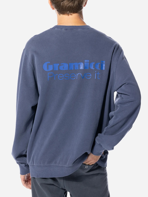 Bluza bez kaptura męska oversize Gramicci Preserve-It Sweatshirt G3FU-J077-Granatowa-PIGME M Granatowa (195612541673) - obraz 2