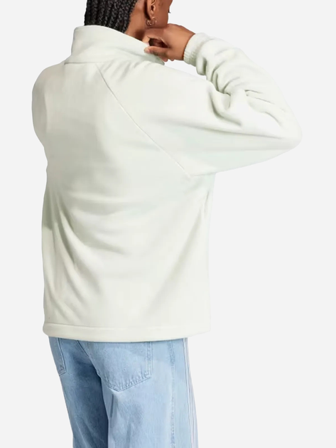 Bluza damska nierozpinana streetwear z kołnierzykiem Adidas Neutral Court 1/4 Zip Track Top "Linen Green" IS5242 XS Zielona (4066765087157) - obraz 2