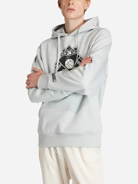 Bluza męska z kapturem Adidas Graphic Hoodie "Wonder Silver" IV9691 XL Szara (4067886984806) - obraz 1