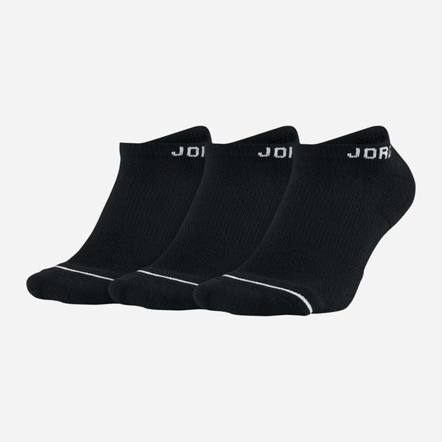 Набір чоловічих шкарпеток коротких Nike Jordan Brand Jumpman No-Show 3-Pack "Black" SX5546-010 M 3 пари Чорний (659658598843) - зображення 1