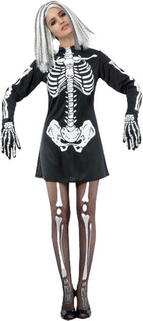 Жіночий костюм для дорослих Ciao - Skeleton Lady Один розмір (8026196621425) - зображення 1
