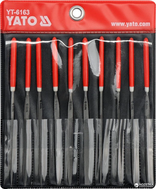 Zestaw pilników iglaków Yato 3 x 140 x 65 mm 10 szt (YT-6163) - obraz 3