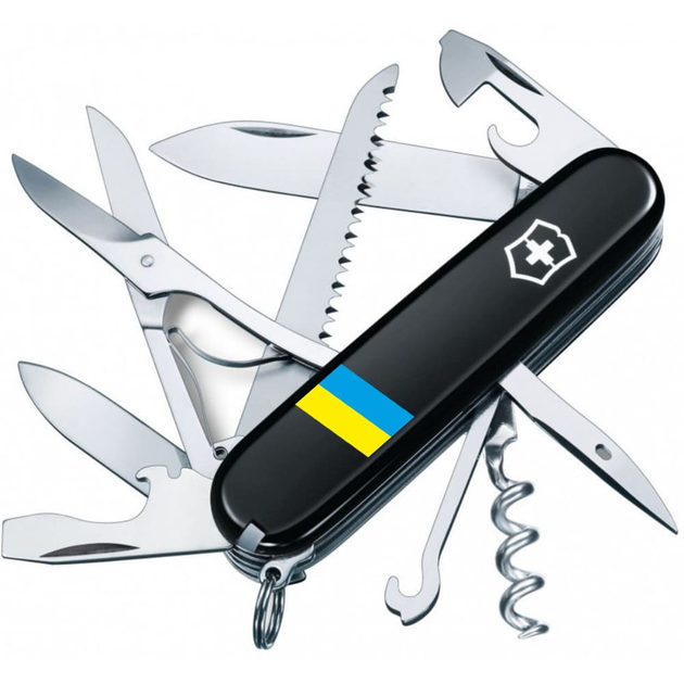 Складаний ніж Victorinox HUNTSMAN UKRAINE Прапор України 1.3713.3_T1100u - зображення 1