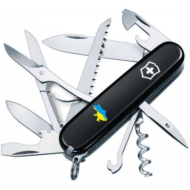 Складаний ніж Victorinox HUNTSMAN UKRAINE Мапа України синьо-жовт. 1.3713.3_T1166u - зображення 1