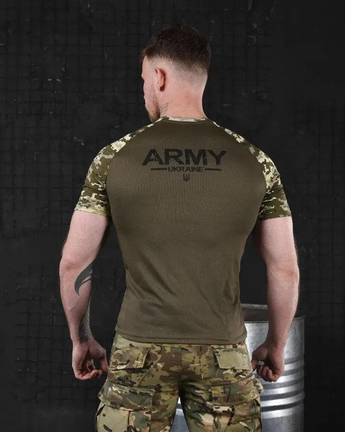 Тактическая потоотводящая мужская футболка Army 3XL олива+пиксель (85606) - изображение 2