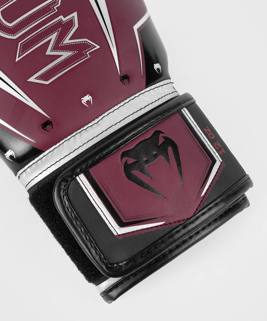 Боксерские перчатки Venum Elite Evo Boxing Gloves - Burgundy Silver (VENUM-04260-613-12oz) - Фото 3 Боксерские перчатки Venum Elite Evo Boxing Gloves - Burgundy Silver (VENUM-04260-613-12oz) - изображение 3
