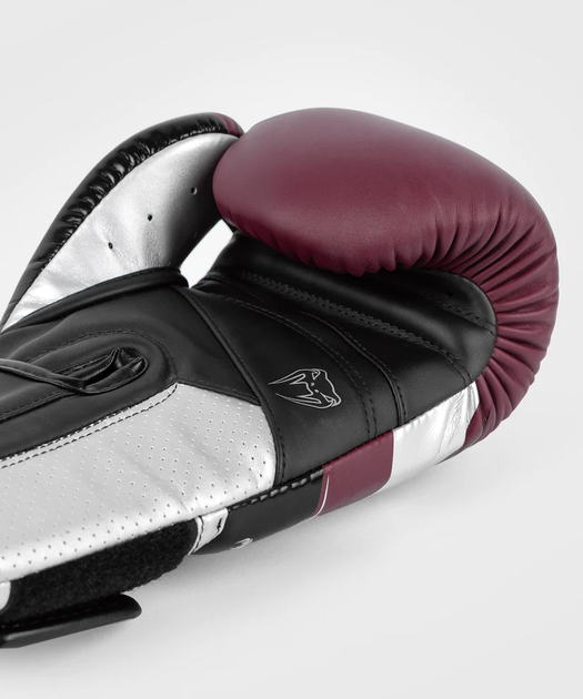 Боксерские перчатки Venum Elite Evo Boxing Gloves - Burgundy Silver (VENUM-04260-613-12oz) - Фото 4 Боксерские перчатки Venum Elite Evo Boxing Gloves - Burgundy Silver (VENUM-04260-613-12oz) - изображение 4