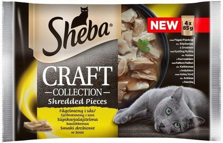 Вологий корм для котів Sheba Craft Collection з м'ясом птиці 4 х 85 г (5900951273599) - зображення 1