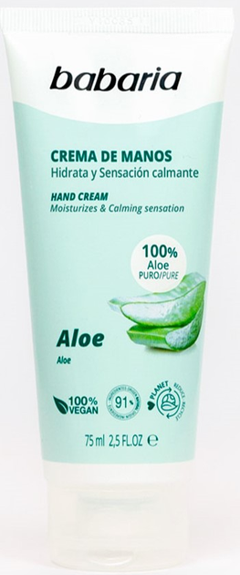 Krem do rąk Babaria Hand Cream Aloe Vera 75 ml (8410412190367) - obraz 1