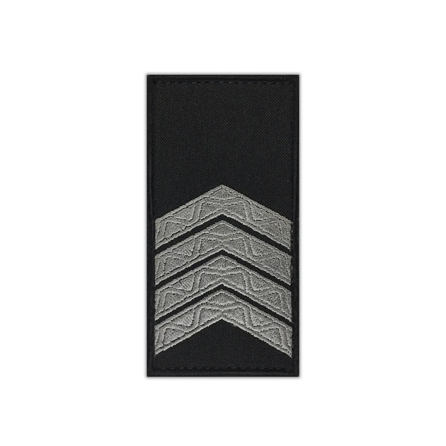 Чорний старший сержант поліція погонів - зображення 1