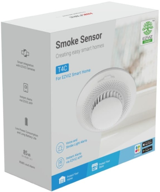 Inteligentny czujnik dymu Ezviz HIKFIRE T4C WiFi (6941545607580) - obraz 6