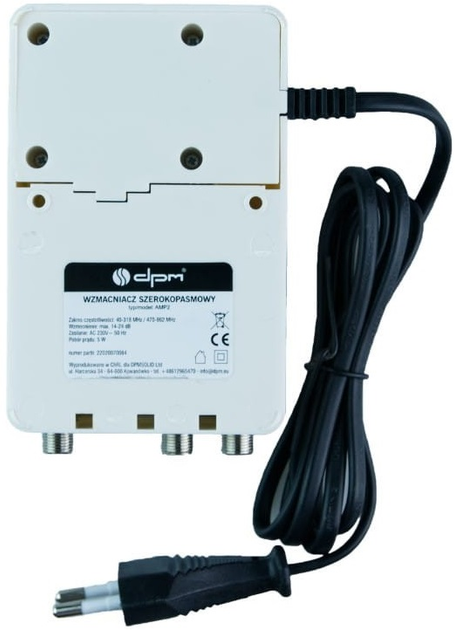 Wzmacniacz antenowy DPM z rozgałęźnikiem 24 dB (ANTAMP2) - obraz 3