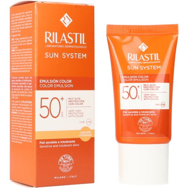 Сонцезахисний крем для обличчя Rilastil Sun System Colour Emulsion SPF50+ 40 мл (8428749850809) - зображення 1