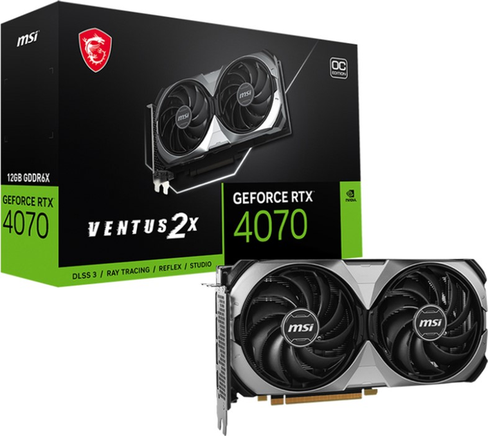 Видеокарта MSI PCI-Ex GeForce RTX 4070 VENTUS 2X E 12G OC 12GB GDDR6X (192bit) (2520/21000) (HDMI, 3 x DisplayPort) (V513-432R) - изображение 5