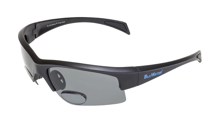 Окуляри біфокальні поляризаційні BluWater Bifocal-2 (+2.5) Polarized (gray) (чорна біфокальна лінза з діоптріями) - зображення 1