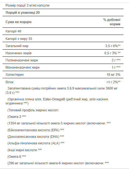Triple Omega 3-6-9 Maximum Strength - 60 Softgels - зображення 2
