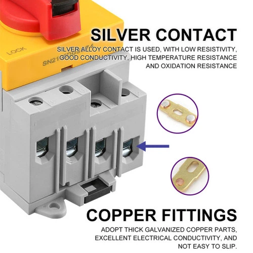 Rozłącznik Qoltec DC isolator z funkcją blokady 1200V 32A 8kV - obraz 3