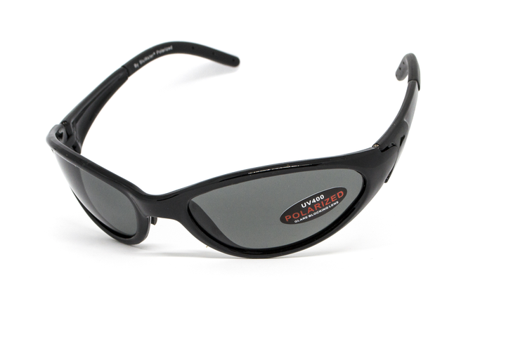 Окуляри поляризаційні BluWater Venice Polarized (gray) сірі в чорній глянцевій оправі - зображення 1