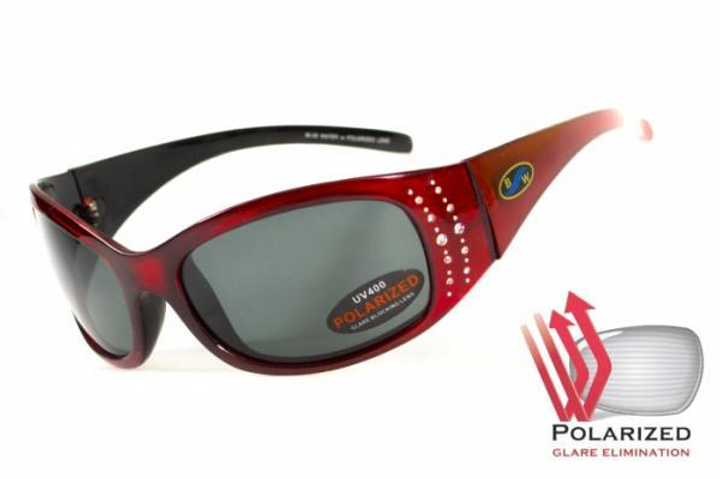 Окуляри поляризаційні BluWater Biscayene Red Polarized (gray) чорні - зображення 1