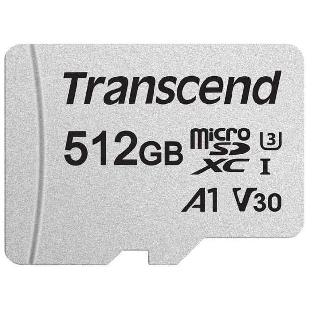Карта памяти Transcend 512GB microSDXC Class 10 U3 (TS512GUSD300S-A) - изображение 2
