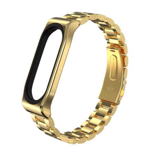 Ремешок MiJobs Plus металлический для Xiaomi Mi Band 5/6/4/3 Золотой (mrk3002) - изображение 9