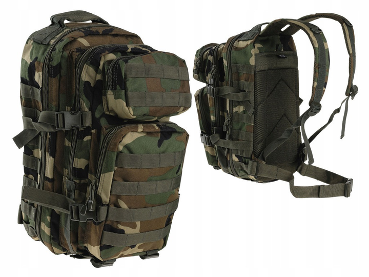 Великий рюкзак Mil-Tec Small Assault Pack 20l Woodland 14002020 - зображення 1