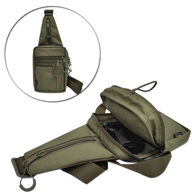 Сумка – кобура плечова, наплічна сумка для прихованого носіння пістолета Acropolis СПП-2 (олива) - изображение 1