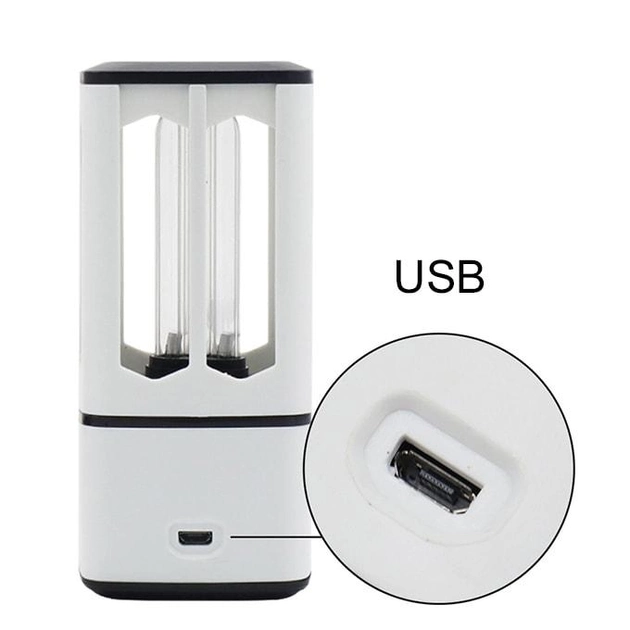 Портативна ультрафіолетова бактерицидна лампа DOCTOR-101 озонова лампа на акумуляторі з USB для дому та автомобіля 2 в 1 - зображення 2