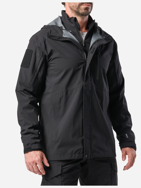 Куртка штормовая мужская 5.11 Tactical Force Rain Shell Jacket 48362-019 3XL Черная (888579491227) - изображение 1