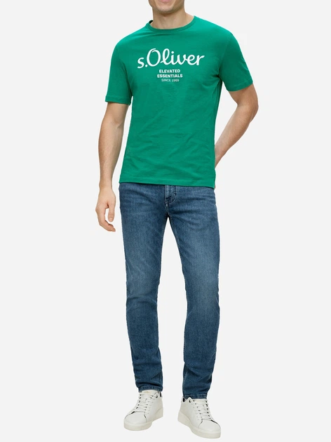 Koszulka męska bawełniana s.Oliver 10.3.11.12.130.2139909-76D1 M Zielona (4099974204206) - obraz 3