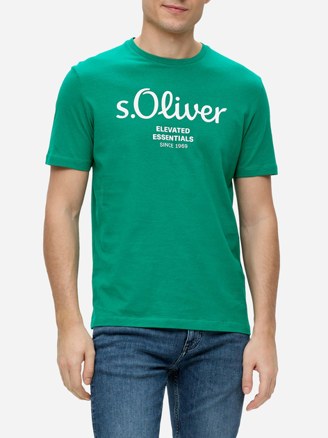 Koszulka męska bawełniana s.Oliver 10.3.11.12.130.2139909-76D1 3XL Zielona (4099974204244) - obraz 1