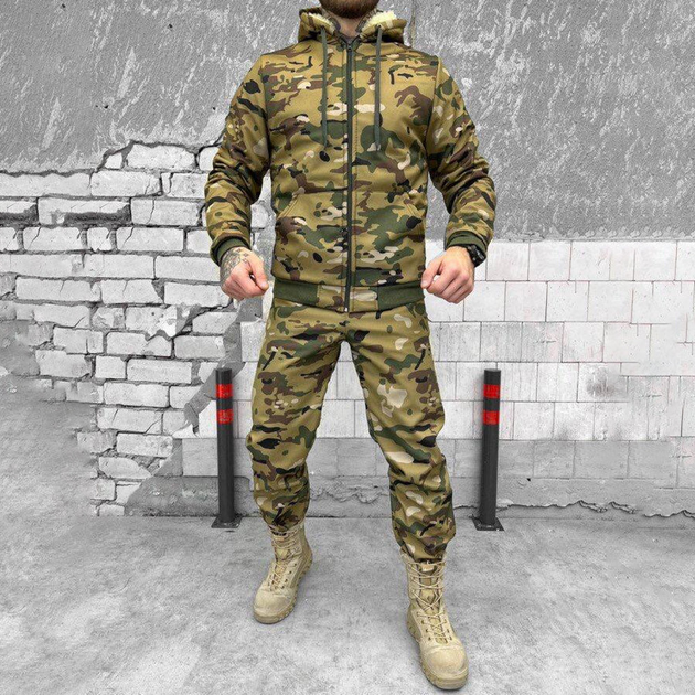 Мужской зимний костюм "Splinter" softshell на мехе / Теплая Куртка + Брюки мультикам размер S - изображение 1