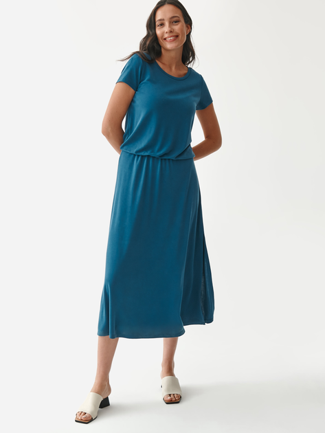 Плаття-футболка міді літнє жіноче Tatuum Jasmiko T2216.210 S Синє (5900142159275) - зображення 1