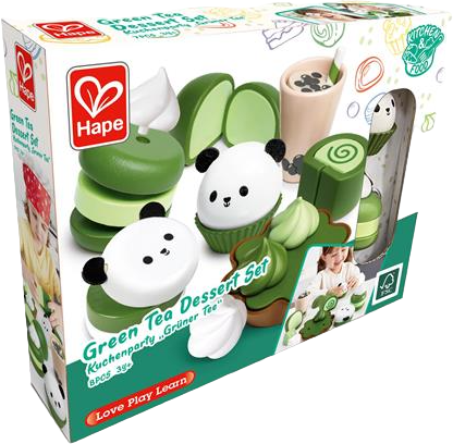 Игровой набор Hape Игрушки Десерты из зеленого чая 19 предметов (6943478037502) - Фото 2 Игровой набор Hape Игрушки Десерты из зеленого чая 19 предметов (6943478037502) - изображение 2