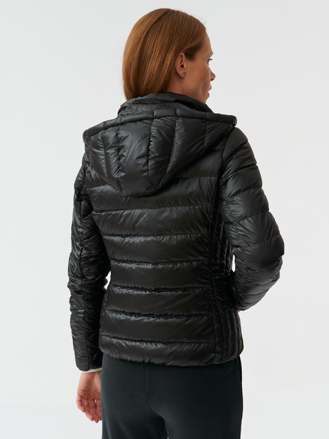 Куртка демісезонна коротка з капюшоном жіноча Tatuum Markana T2316.011 34 Чорна (5900142262371) - зображення 2