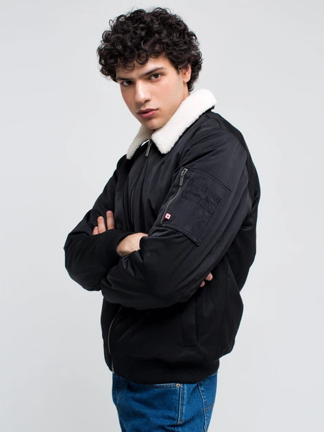 Бомбер чоловічий Big Star Dexeb-906 XXXL Чорний (5900714656850) - зображення 3