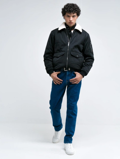 Бомбер чоловічий Big Star Dexeb-906 XXXL Чорний (5900714656850) - зображення 5