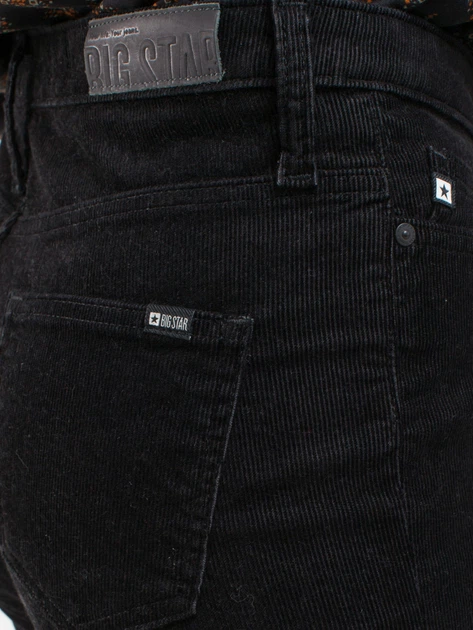 Jeansy slim fit damskie Big Star Katrina High Waist Cord-906 31-32 Czarne (5900714678302) - obraz 6