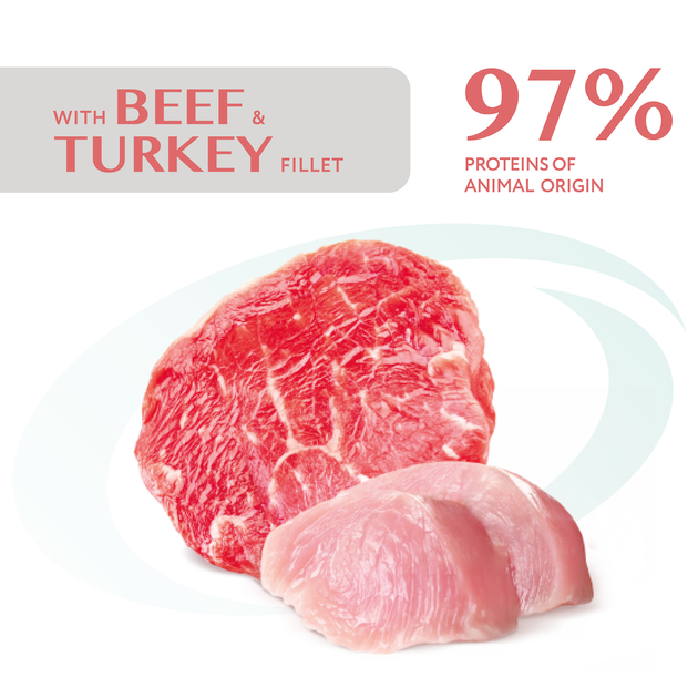 Консервированный корм Optimeal Adult Cats Sterilised Beef & Turkey fillet - влажный корм с говядиной и индюшиным филе в желе для стерилизованных и кастрированных кошек 85 г (B2712002) - изображение 2