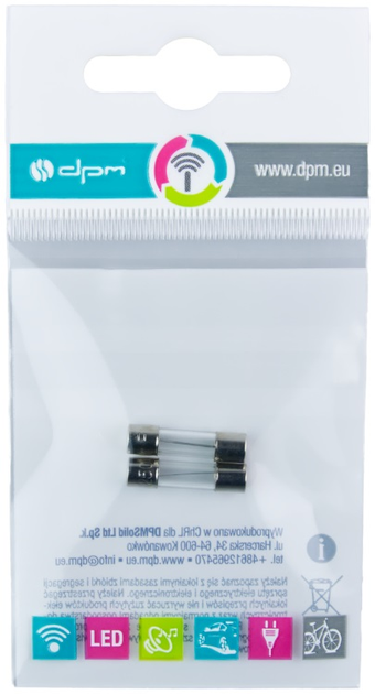 Запобіжник скляний DPM 5 х 20 мм 6.3 А 2 шт. (BMBZP05N) - зображення 3