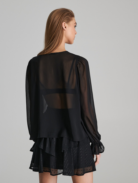 Блузка жіноча Sinsay 2848F-99X XL Чорна (5904298163926) - зображення 2
